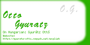 otto gyuratz business card